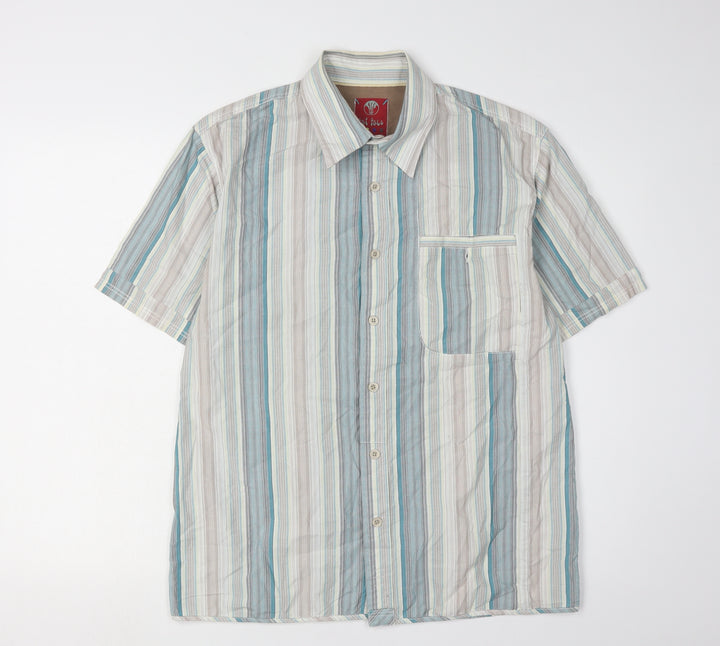 Fat Face Men's Multicoloured Striped Shirt S