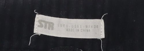 Stradivarius Unisex Black Corduroy Trousers Size L