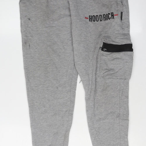 Hoodrich Men's Grey Jogger Trousers - Small