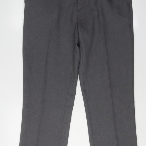 Farah Men's Grey Classic Trousers, Size 34