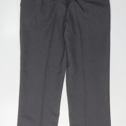 Farah Men's Grey Classic Trousers, Size 34