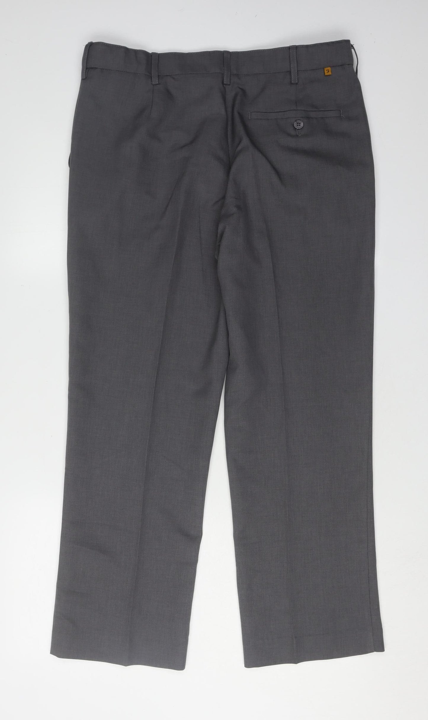 Farah Men's Grey Classic Trousers, Size 34
