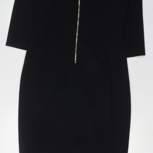 Marks and Spencer Women's Black Long Sheath Dress, Size 14
