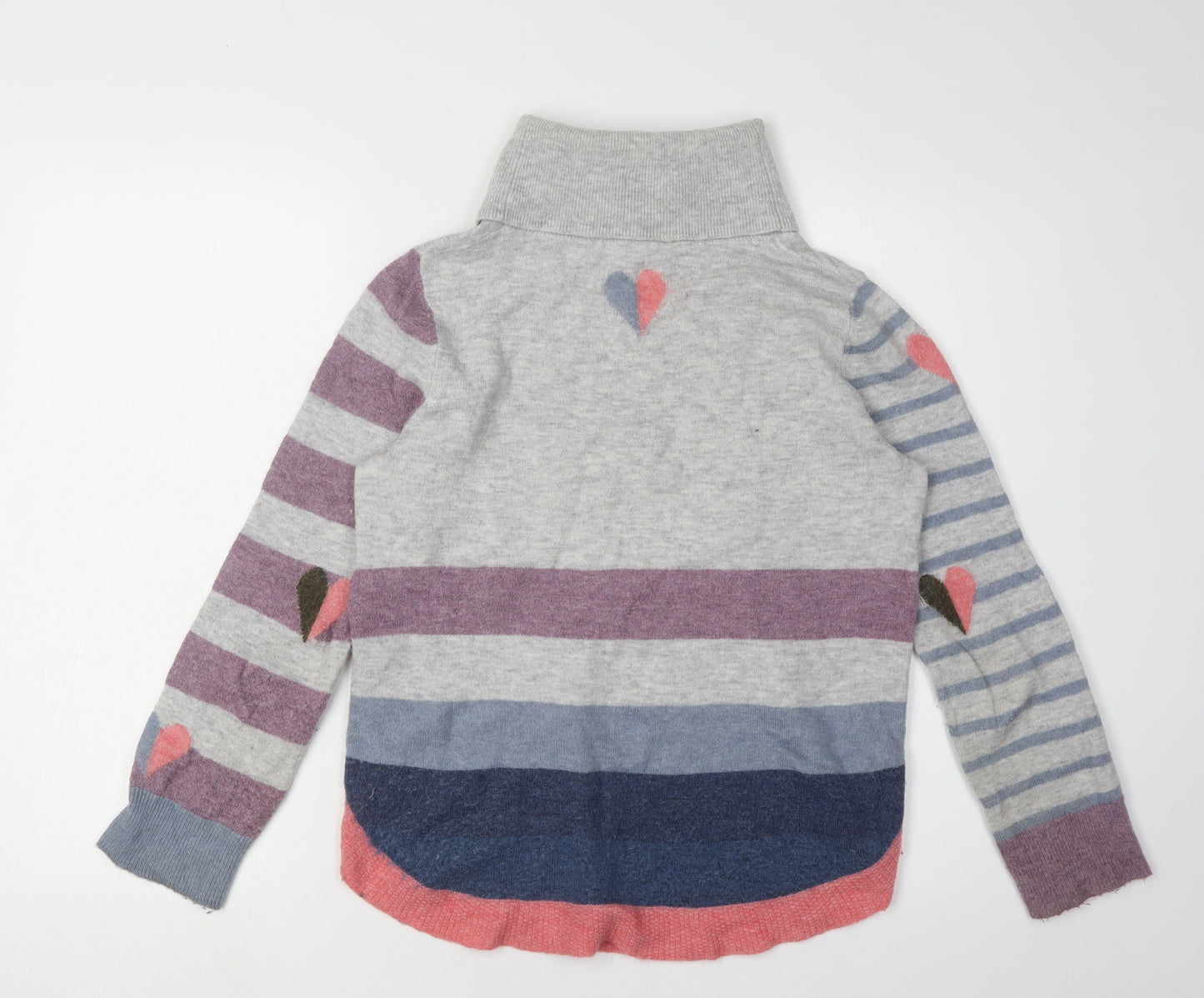 White Stuff Women's Multicoloured Roll Neck Jumper, Size 10