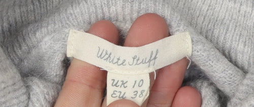 White Stuff Women's Multicoloured Roll Neck Jumper, Size 10