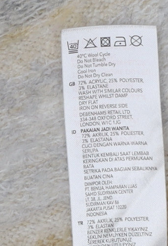 Mantaray Women's Beige Fair Isle Pullover, Size 10