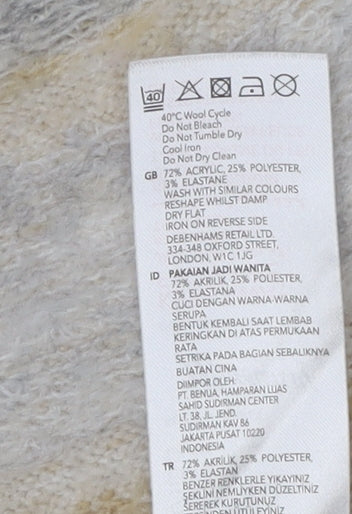 Mantaray Women's Beige Fair Isle Pullover, Size 10