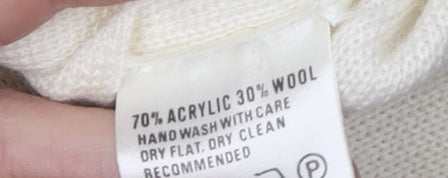 Bellino Women's Ivory V-Neck Cardigan Size 12