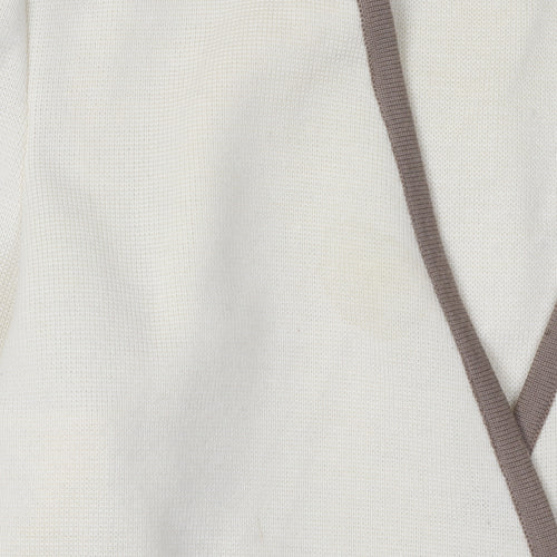 Bellino Women's Ivory V-Neck Cardigan Size 12