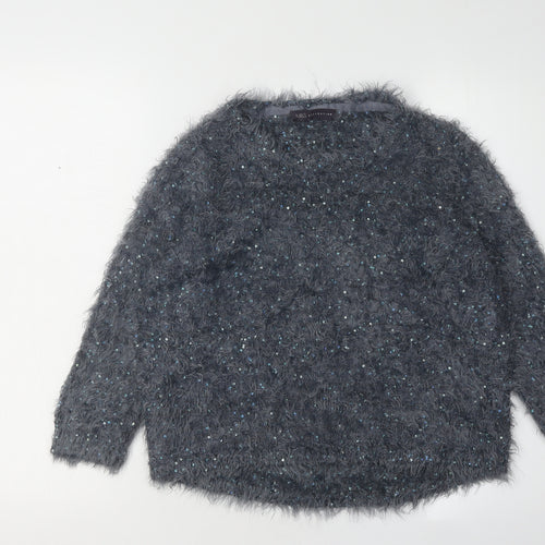 Marks and Spencer Grey Glitter Jumper Women Size 8