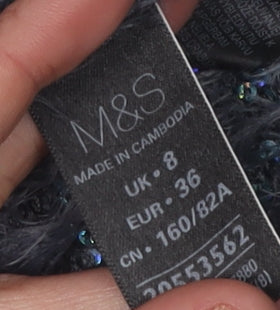 Marks and Spencer Grey Glitter Jumper Women Size 8