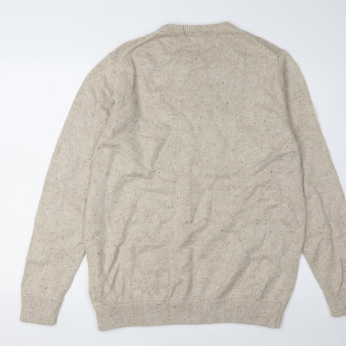 Marks & Spencer Men's Beige Pullover Jumper, Large