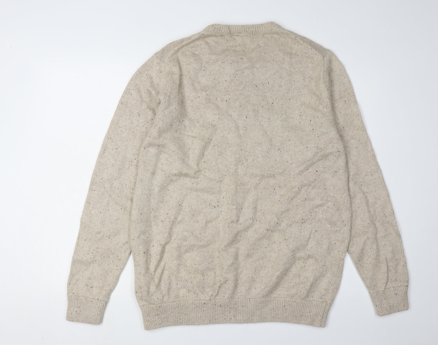 Marks & Spencer Men's Beige Pullover Jumper, Large