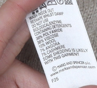 Marks & Spencer Men's Beige Pullover Jumper, Large