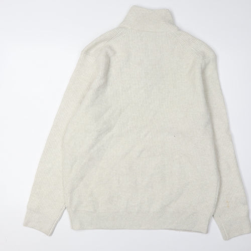 Marks and Spencer Men's Ivory L Full Zip Jumper