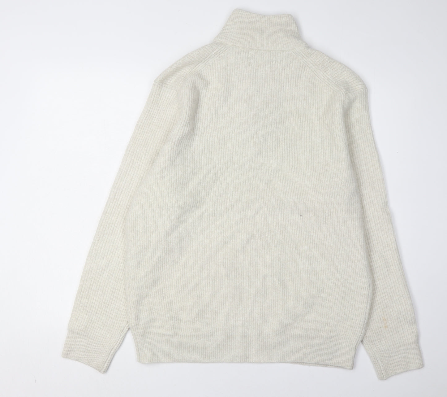 Marks and Spencer Men's Ivory L Full Zip Jumper