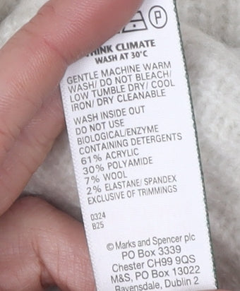 Marks and Spencer Men's Ivory L Full Zip Jumper