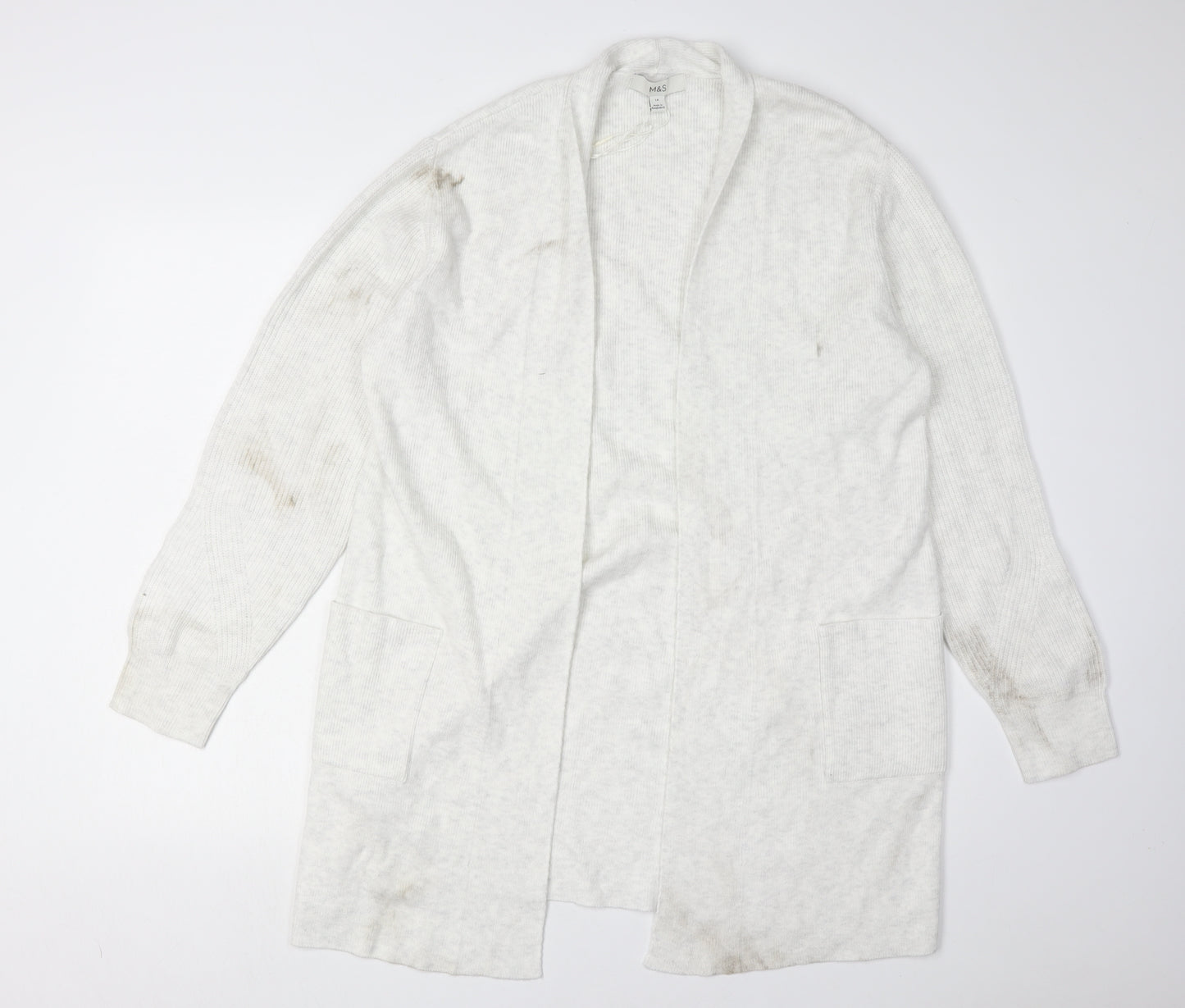 Marks and Spencer Women's Grey Cardigan Size 14