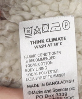 Marks and Spencer Boys Blue Cable-Knit Hooded Jumper 5-6 Years