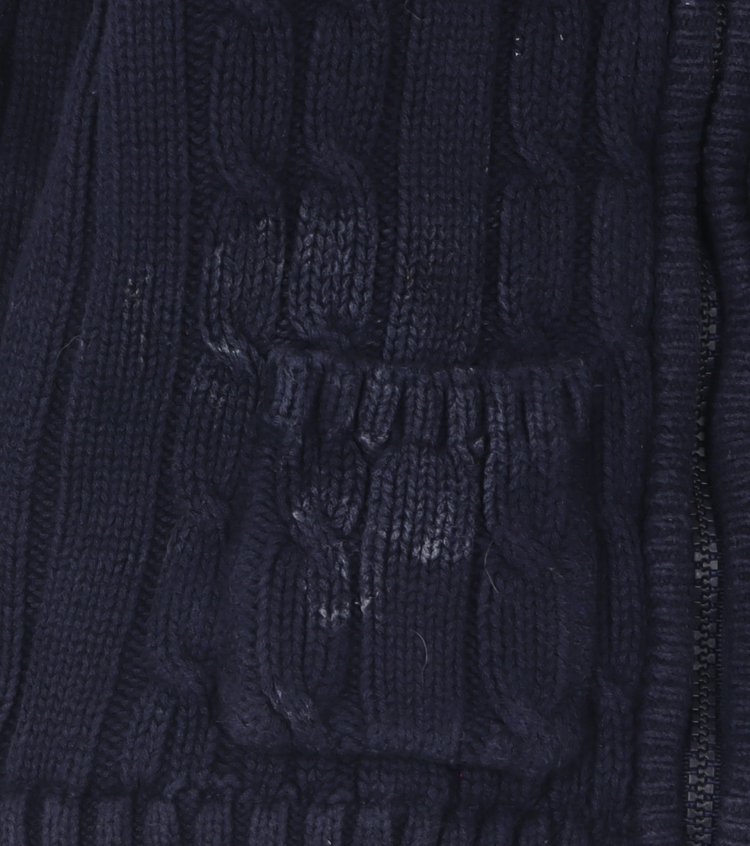 Marks and Spencer Boys Blue Cable-Knit Hooded Jumper 5-6 Years