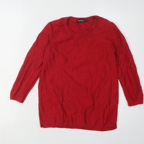 Stradivarius Women's Red Pullover Jumper, Size 8, Crew Neck