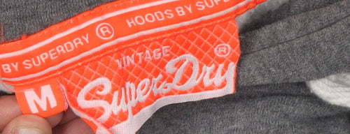 Superdry Men's Grey Pullover Hoodie M Graphic