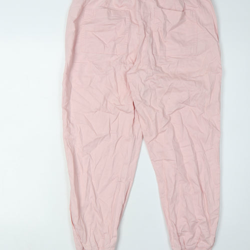 GAP Women's Pink Cotton Jogger Trousers M