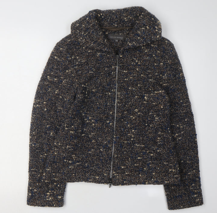 Evelin Brandt Women's Multicolour Tweed Jacket Size 8