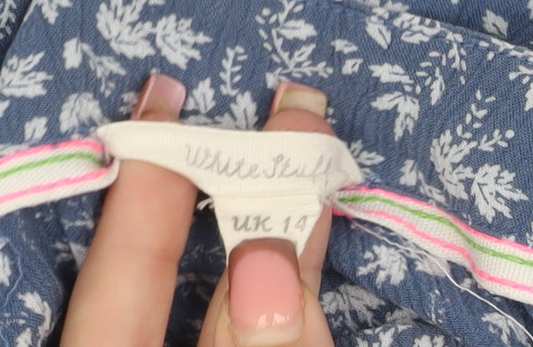 White Stuff Blue Floral Women's Dress Size 14