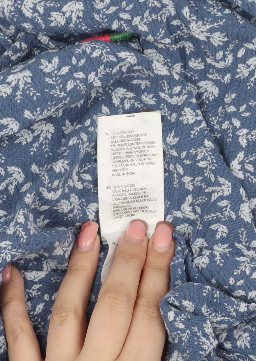 White Stuff Blue Floral Women's Dress Size 14