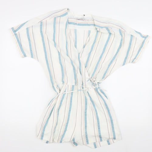 Mango Women's Multicoloured Striped Playsuit, Size 12