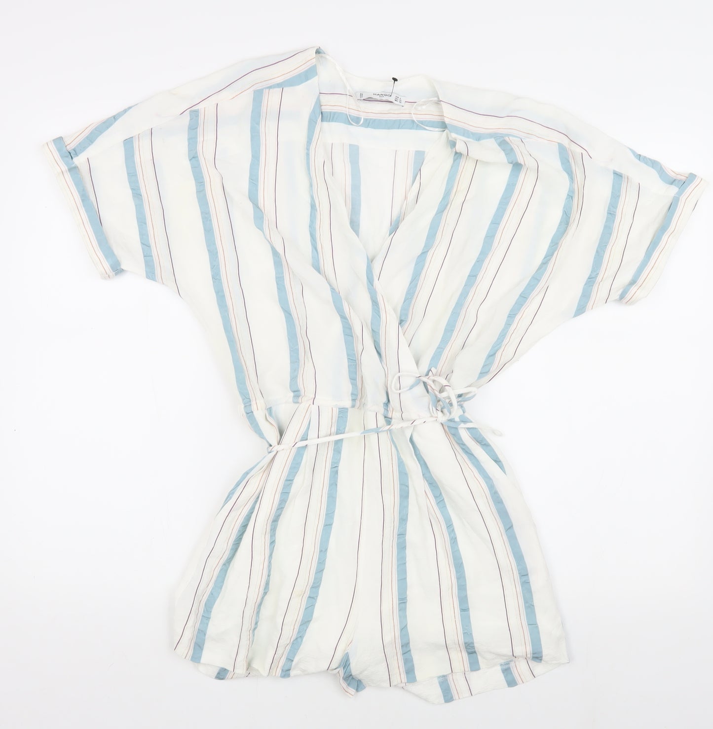 Mango Women's Multicoloured Striped Playsuit, Size 12