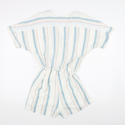 Mango Women's Multicoloured Striped Playsuit, Size 12