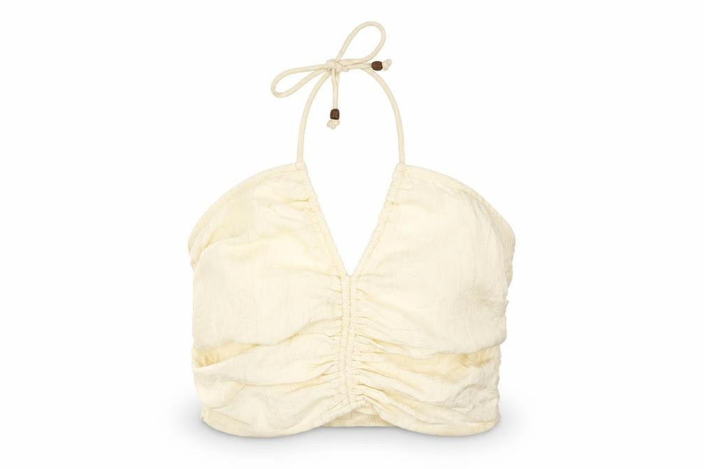 Front view of Zara Women's Ivory Camisole Tank Top, size M, Summer