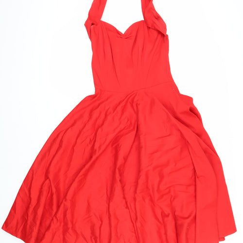 Vivien of Holloway Women's Red A-Line Party Dress 12