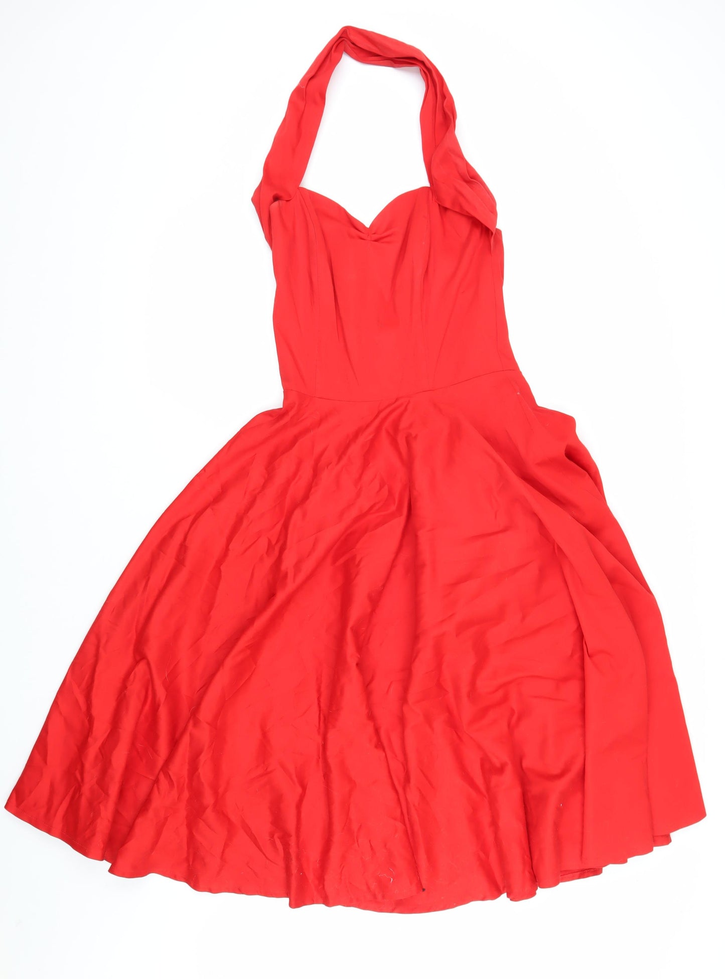 Vivien of Holloway Women's Red A-Line Party Dress 12