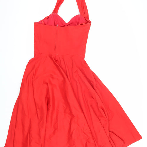 Vivien of Holloway Women's Red A-Line Party Dress 12