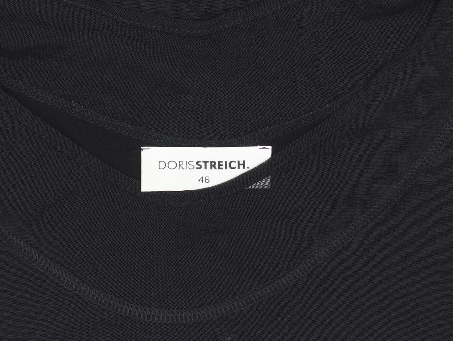 Doris Streich Women's Black V-Neck Top Size 18