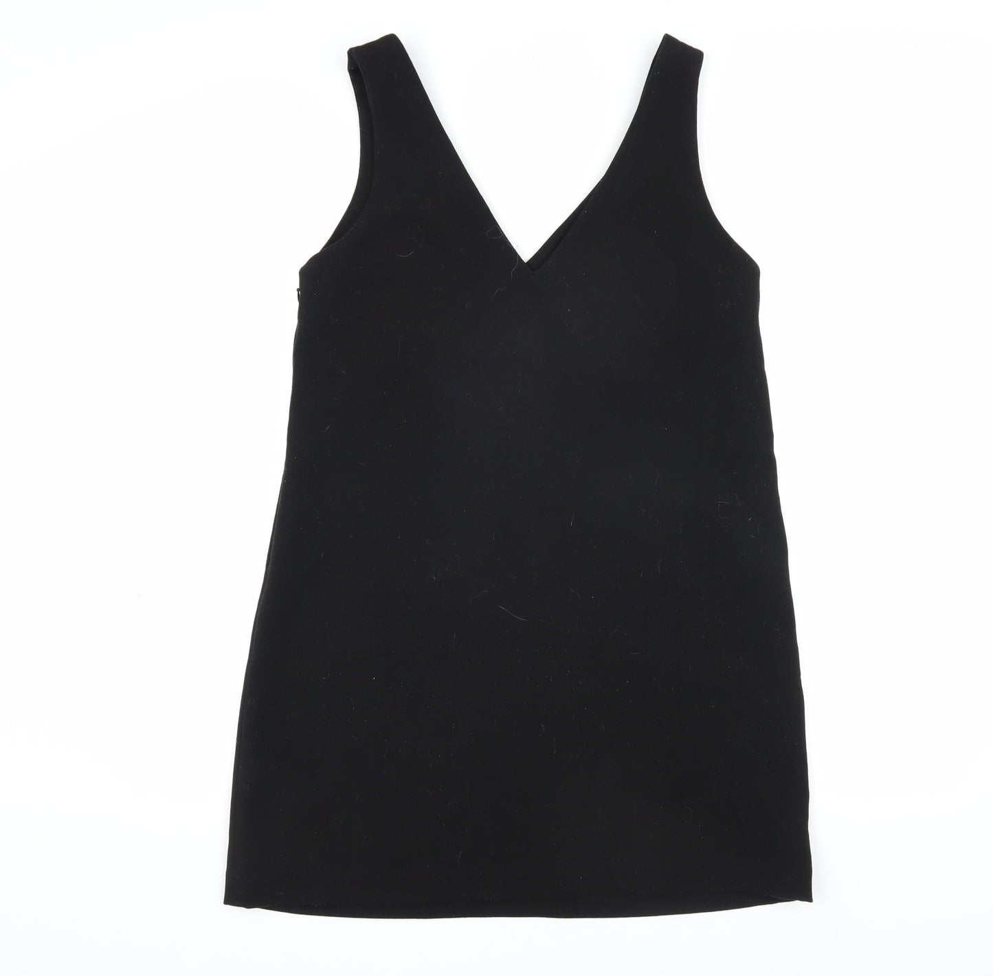 EDC Women's Black Pinafore Dress Size 10 with Zip Accents