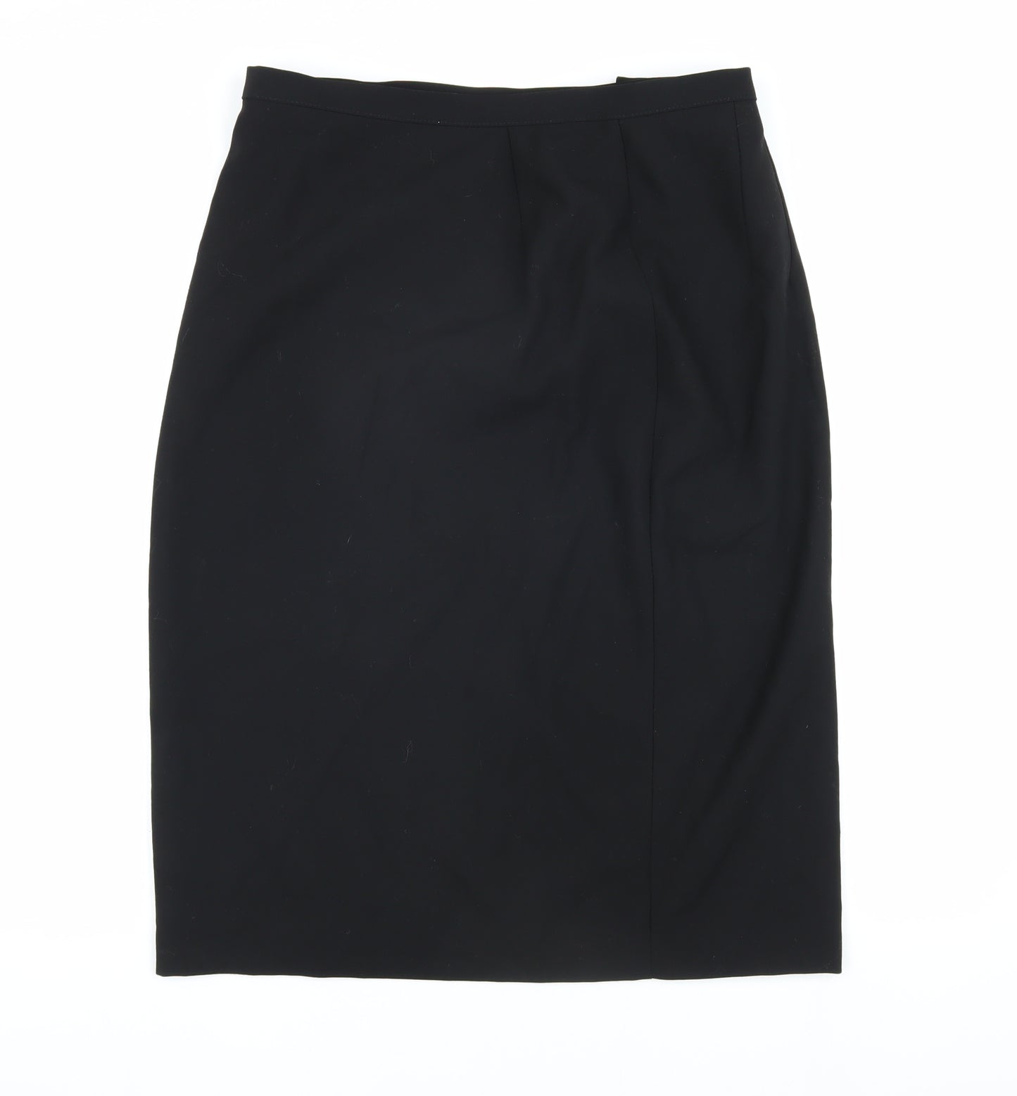 Marks and Spencer Women's Black Wool Pencil Skirt, Size 16
