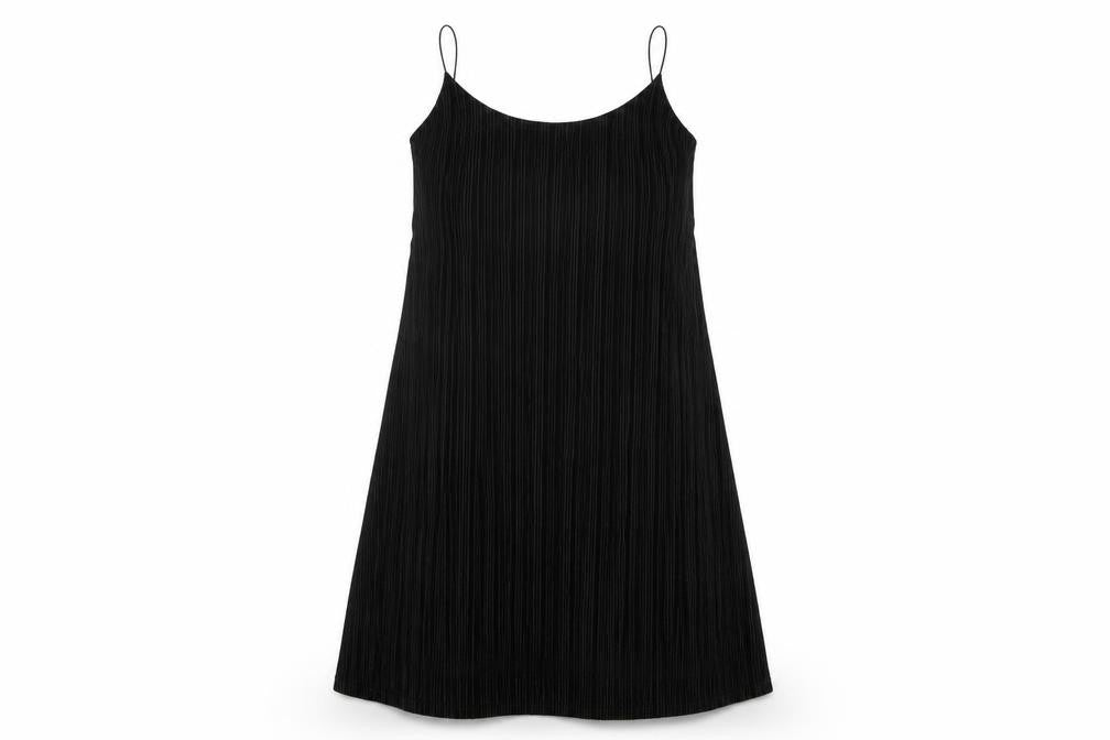 Front view of Therapy Women's Black Slip Dress, size 8, Elegant Style