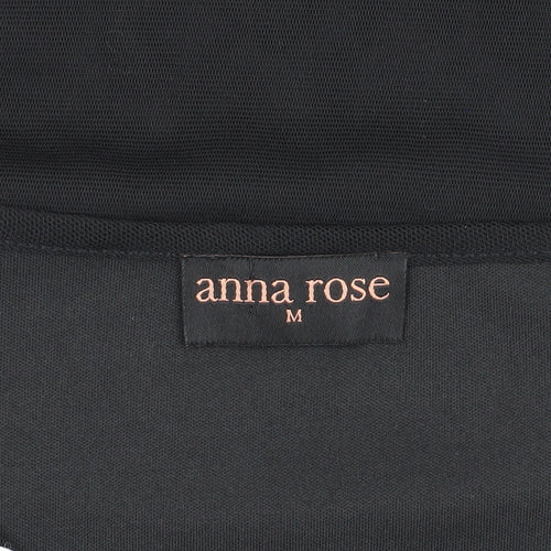 Anna Rose Women's Black Bell Sleeve Embroidered Blouse M