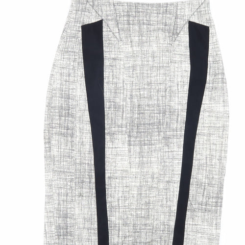 Karen Millen Women's Black Geometric Pencil Skirt Size 10
