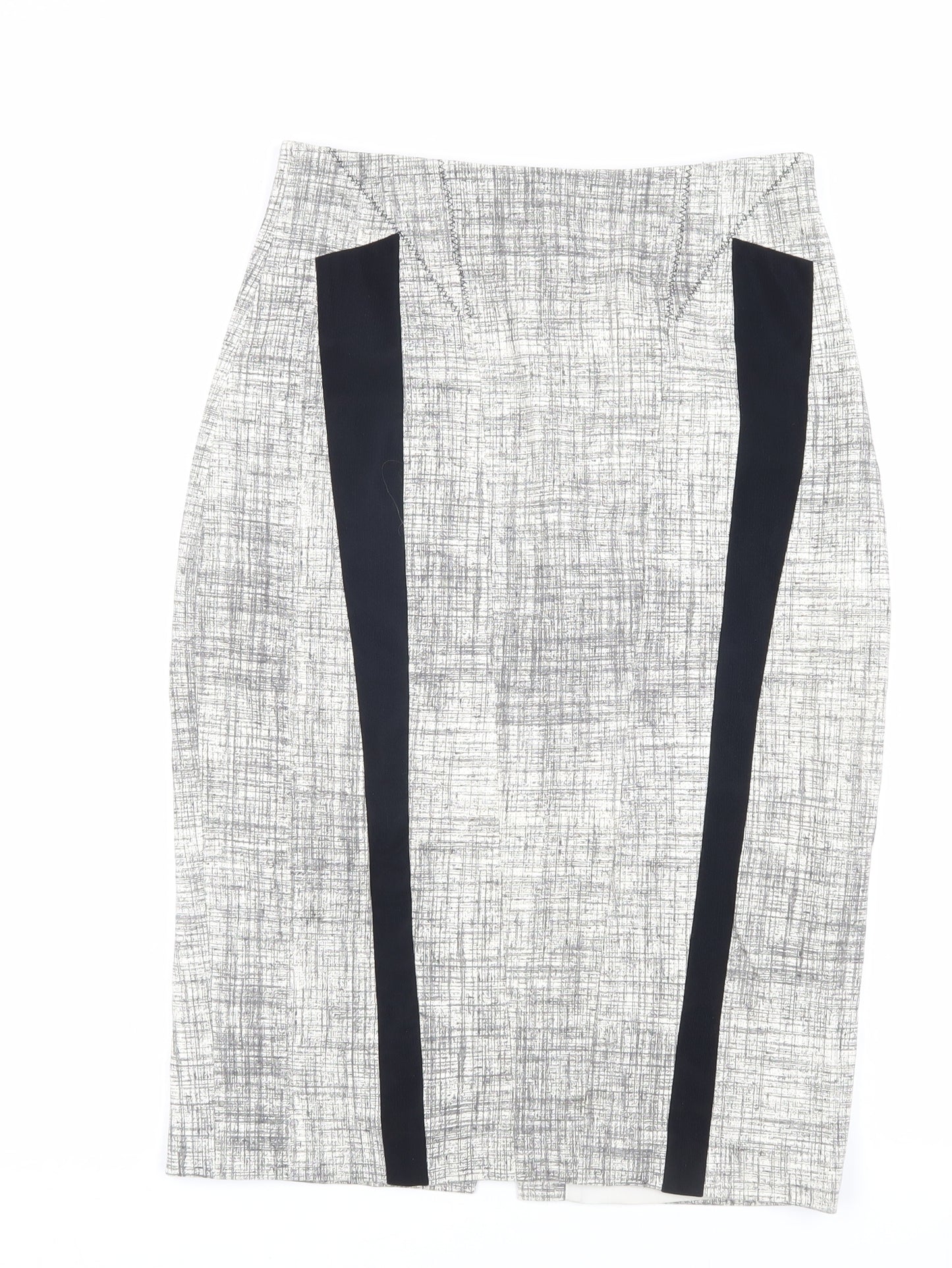 Karen Millen Women's Black Geometric Pencil Skirt Size 10