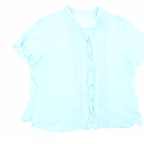 Marks and Spencer Women’s Blue Collared Blouse Size 24