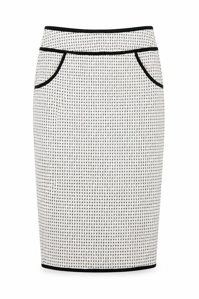 Front view of faith and joy Women's S Multicoloured Pencil Skirt