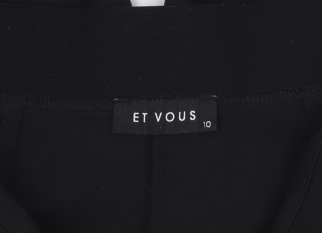 Et Vous Women's Black Ankle Leggings, Size 10