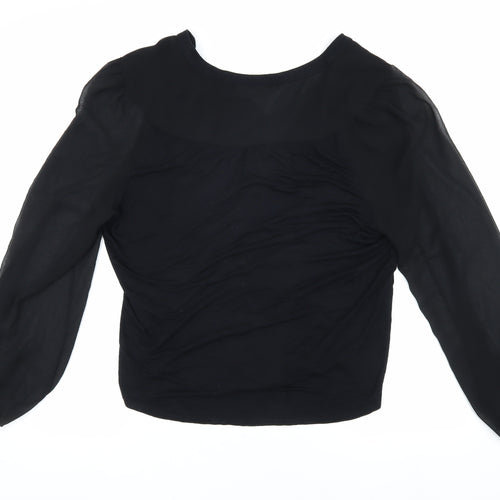 Wallis Women's Black Viscose Blouse, Size 18