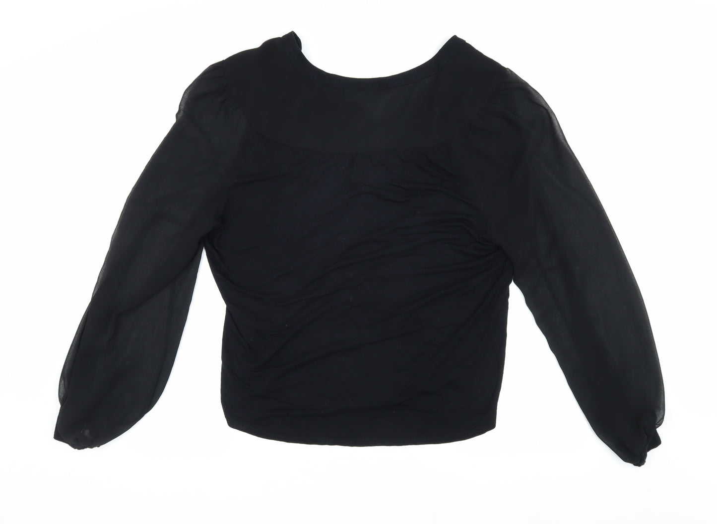 Wallis Women's Black Viscose Blouse, Size 18