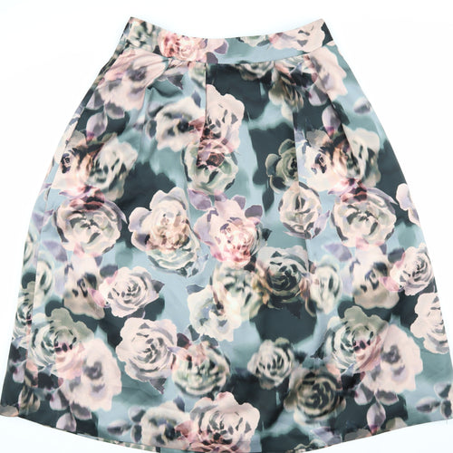 Next Women's Multicoloured Floral A-Line Skirt, Size 16